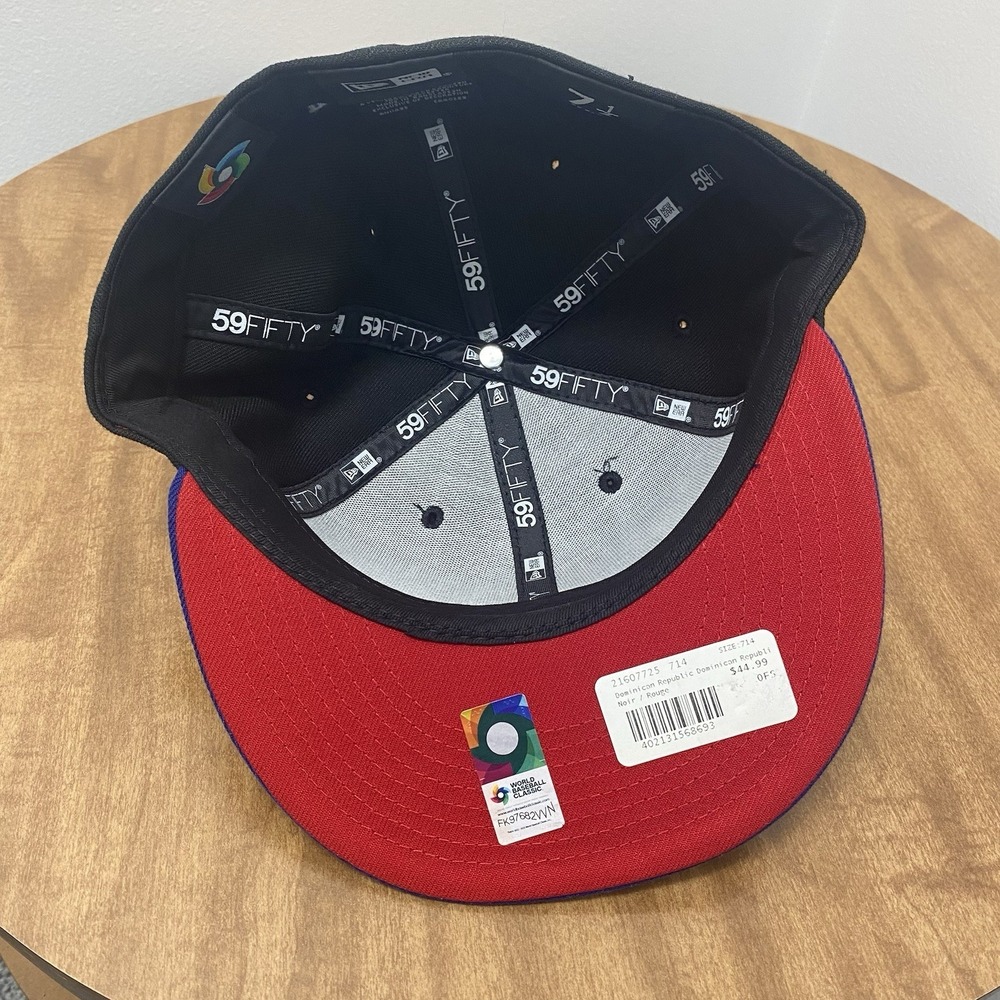 Dominican Republic Hat Black World Baseball Classic New Era 59Fifty Size 7 1/4 - Picture 6 of 7